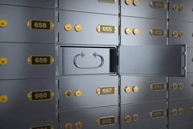 Güvenli. 3D render.