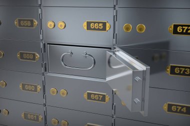 Güvenli. 3D render.