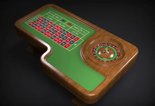 Roulette desk. 3D rendering — Stock Photo, Image