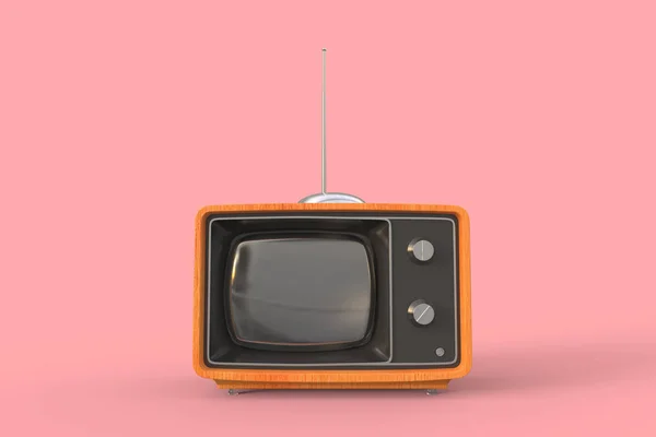 Retro tv. Vintage tv. Perender 3D . — Stok Foto