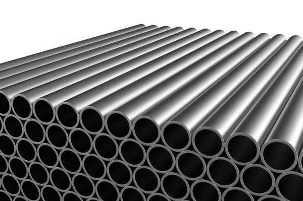 Metal pipes. 3D rendering. Stock Image