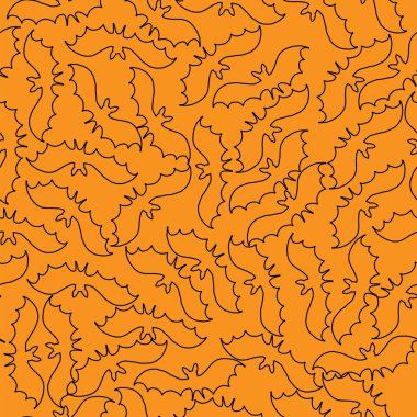 Halloween pattern, bat pattern, hand-drawn vector