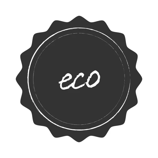 Eco Vector Sign Hand Drawn Illustration Chalk Style — Stock vektor