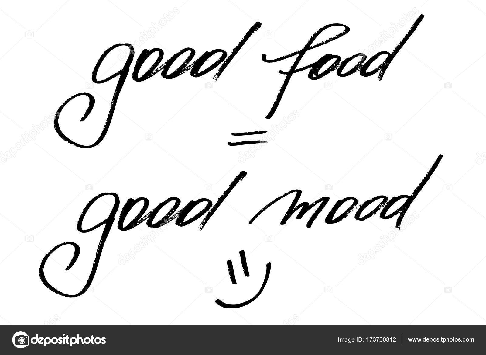 OFF Lettering Good Quote Drawn Good About, Vector Food Mood Hand 55%