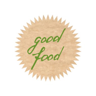 Good food, vector sign, hand-drawn illustration 