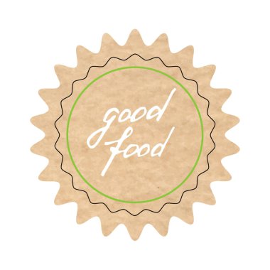 Good food, vector sign, hand-drawn illustration 