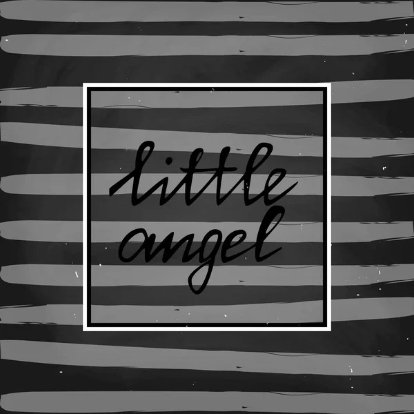 Vector Handwritten Text Little Angel — Stok Vektör