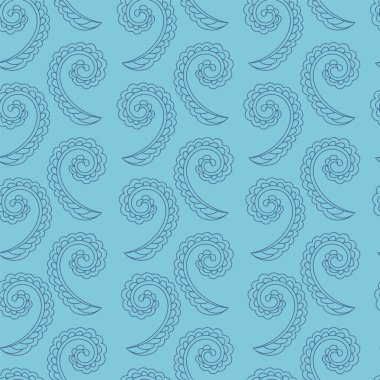 Seamless pattern with indian elements, vector. Elements are hidden under mask, not cut off.  Swatch is in the panel