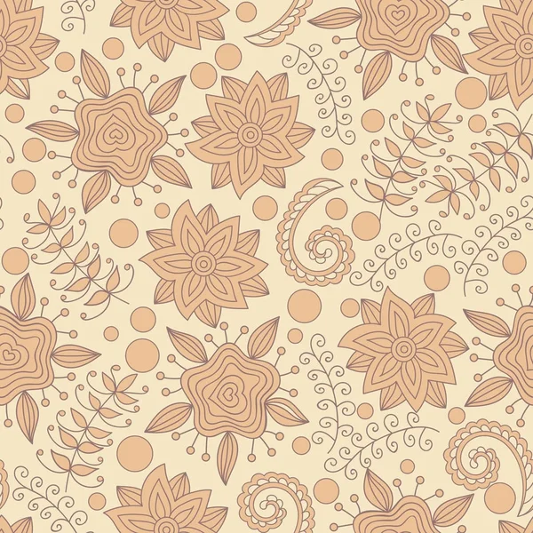 Padrão Sem Costura Floral Textura Interminável Com Flores Fundo Vetorial — Vetor de Stock