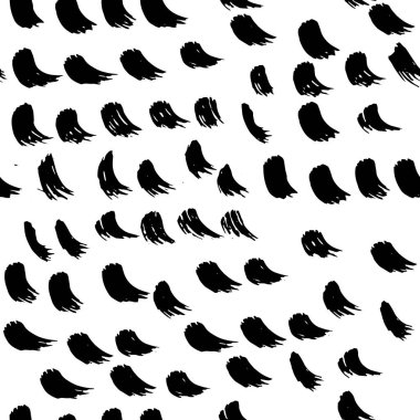 Kusursuz desenli mürekkepli el fırçası ögeleri vektörü