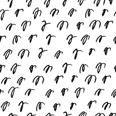 Mürekkepsiz desen basit şekiller el çizimi vektörler. Panelde bir numune var.