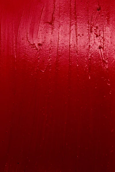 Egy Fénykép Egy Élénk Piros Rúzs Swatch Háttér — Stock Fotó