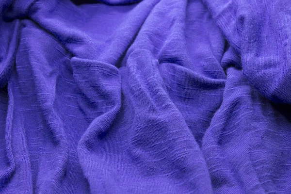 Фотографія Синього Текстурованого Тканинного Фону — стокове фото