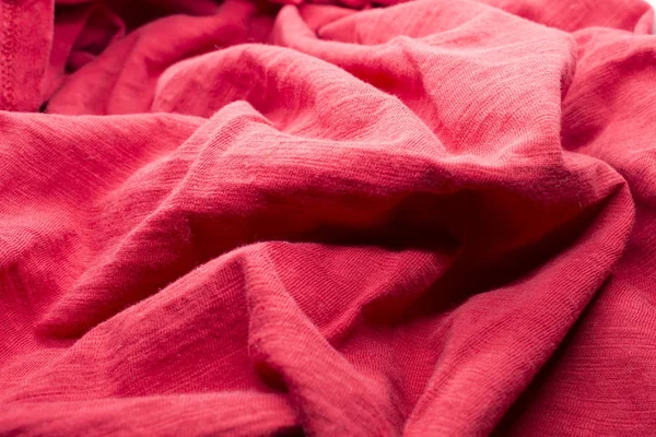 Photograph Textured Bright Red Fabric — Stock Photo, Image