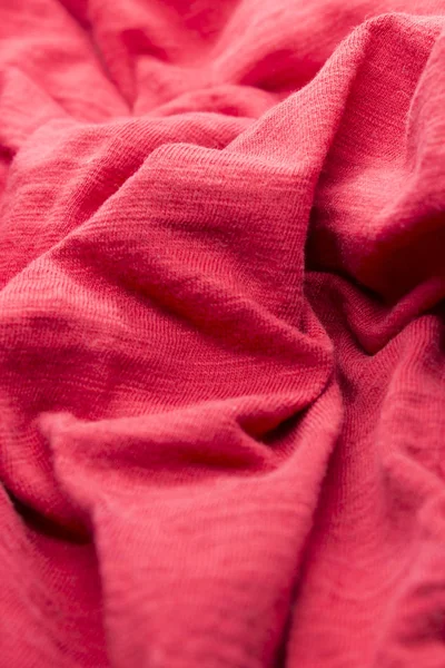 Photograph Textured Bright Red Fabric — Stock Photo, Image