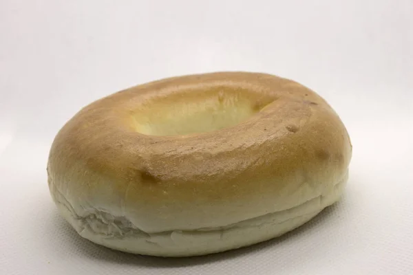 Esta Una Fotografía Bagel Aislado Sobre Fondo Blanco — Foto de Stock