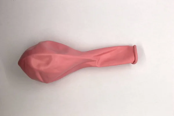 Toto Fotografie Růžového Balónu Izolovaného Bílém Pozadí — Stock fotografie