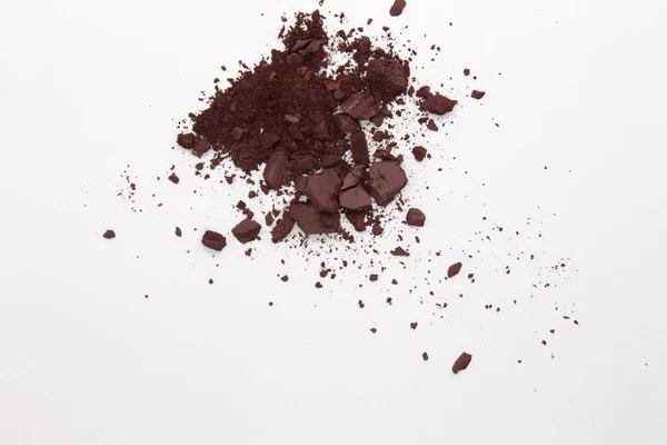 Photograph Matte Dark Purple Powder Eyeshadow Isolated White Background — Stock Photo, Image