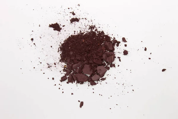 Photograph Matte Dark Purple Powder Eyeshadow Isolated White Background — Stock Photo, Image