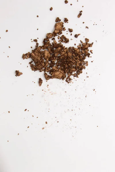 Dit Een Foto Van Een Metallic Bronze Powder Eyeshadow Geïsoleerd — Stockfoto