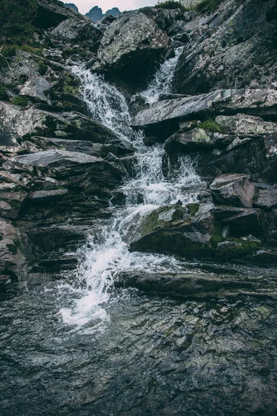 Waterfall on rocks