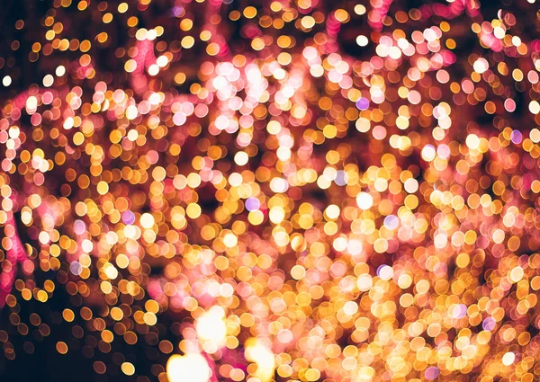 Sıcak Bokeh Noel süslemeleri sokak Arbat, Moskova, Rusya Federasyonu