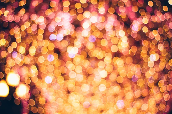 Sıcak Bokeh Noel süslemeleri sokak Arbat, Moskova, Rusya Federasyonu