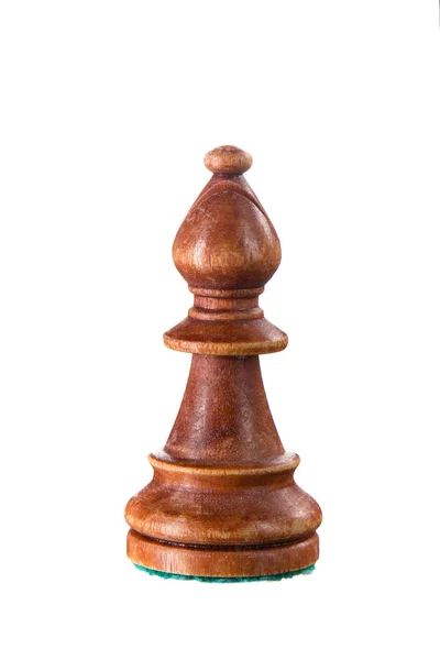 Beyaz arka plan üzerinde izole Bishop satranç şekil