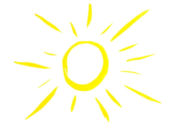 Çocuğun çizim bir güneş