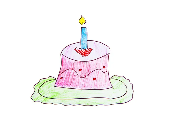 Child\'s drawing of a cake
