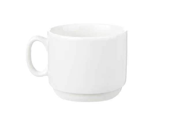Белая керамическая чашка для кофе или чая — стоковое фото