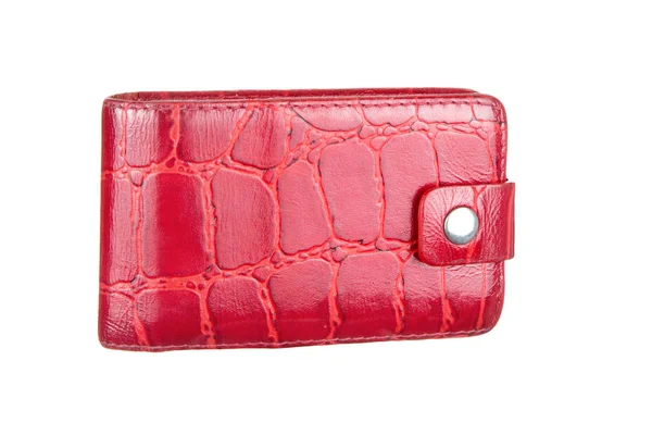 Kırmızı deri iş kart sahibi