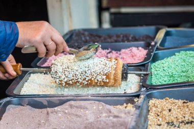 pasta tatlı tahıllar ile tepesinde