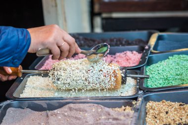 pasta tatlı tahıllar ile tepesinde