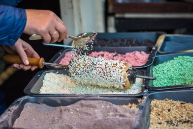 pasta tatlı tahıllar ile tepesinde