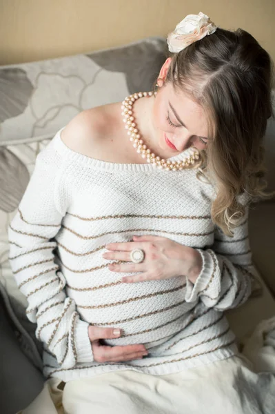 A terhes nő portréja — Stock Fotó