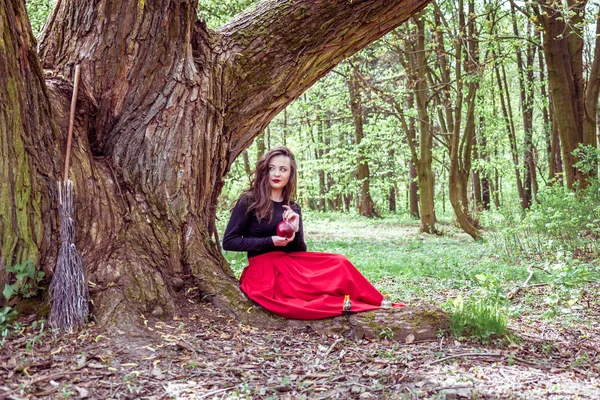 Mujer bruja mística — Foto de Stock