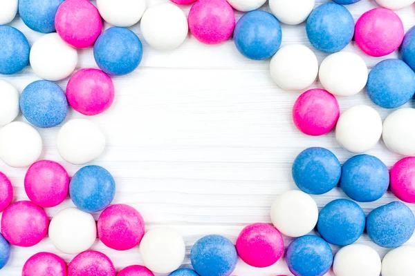 Frame from colorful mint candies — Stock Photo, Image