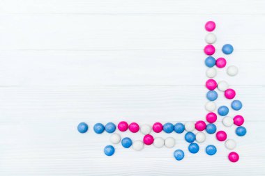 Renkli nane şekerleri çerçevesinden