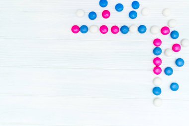 Renkli nane şekerleri çerçevesinden