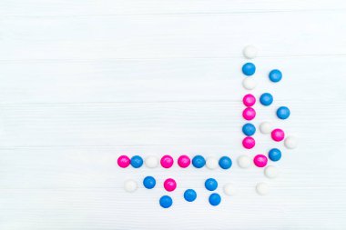 Renkli nane şekerleri çerçevesinden