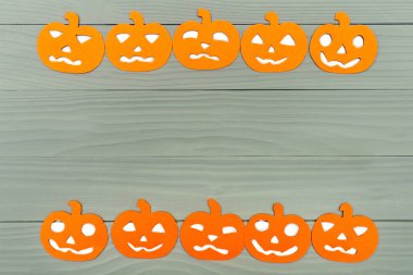 Çerçeve farklı kabak kağıt siluetleri ile