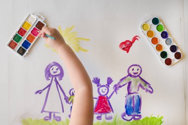 Childs'ın el mutlu bir aile boyalar