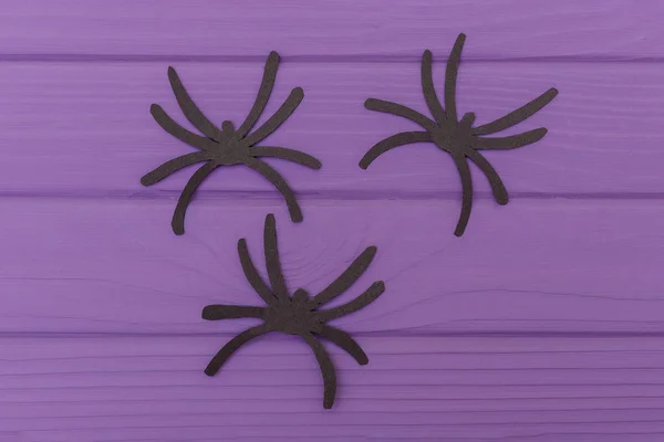 Les araignées silhouettes halloween découpées en papier — Photo