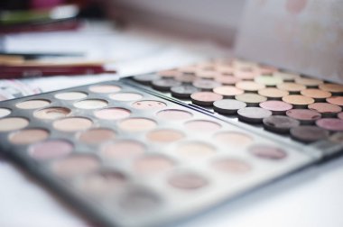 Bir palet tonları ile makro resmi