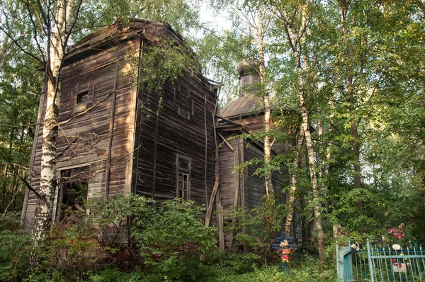 Detalles Del Exterior Iglesia Cristiana Ortodoxa Abandonada — Foto de Stock