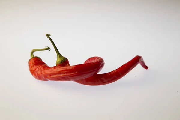 Pimienta Roja Sobre Fondo Blanco Aislado — Foto de Stock