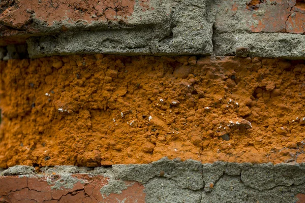 Antigua Textura Macro Ladrillo Naranja —  Fotos de Stock