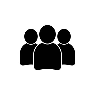 Takım ikonu. Beyaz arkaplanda düz vektör illüstrasyonu.