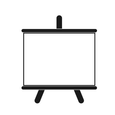 Bilgi panosu simgesi. Menü Siyah ve Beyaz Pano. Beyaz arkaplanda düz vektör illüstrasyonu.